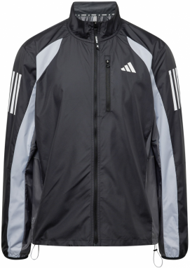 ADIDAS PERFORMANCE Športová bunda  sivá / čierna / biela