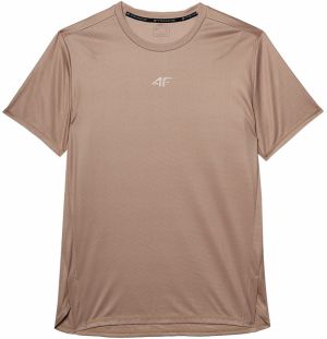 4F Tričko  béžová / biela