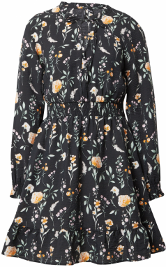 VERO MODA Šaty 'JOSIE'  žltá / tmavozelená / čierna / šedobiela