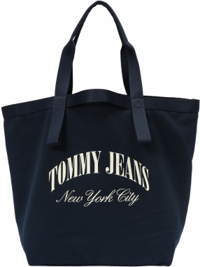 Tommy Jeans Shopper  béžová / námornícka modrá