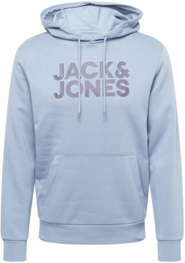 JACK & JONES Mikina  tmavomodrá / čierna