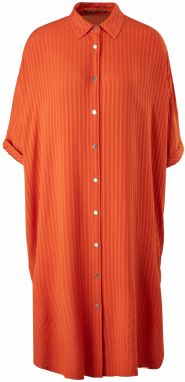QS Košeľové šaty  oranžová / tmavooranžová