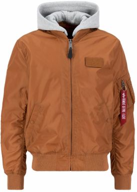 ALPHA INDUSTRIES Prechodná bunda  koňaková / svetlosivá