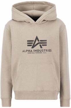 ALPHA INDUSTRIES Mikina ' Basic Hoody Carbon'  piesková / tmavohnedá