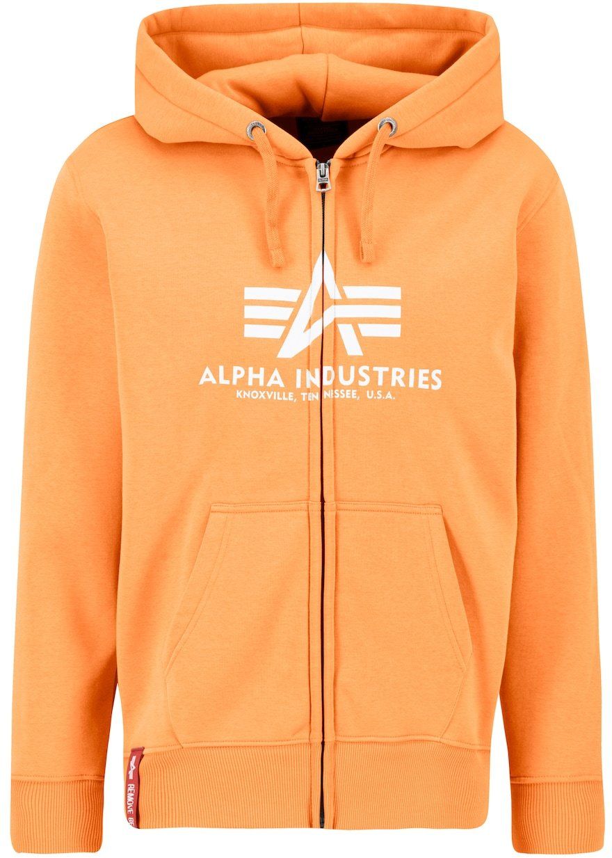 ALPHA INDUSTRIES Tepláková bunda  oranžová / biela