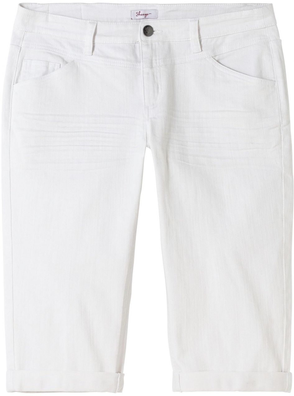 SHEEGO Džínsy  biely denim