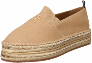 TOMMY HILFIGER Espadrilky  piesková / tmavomodrá / červená