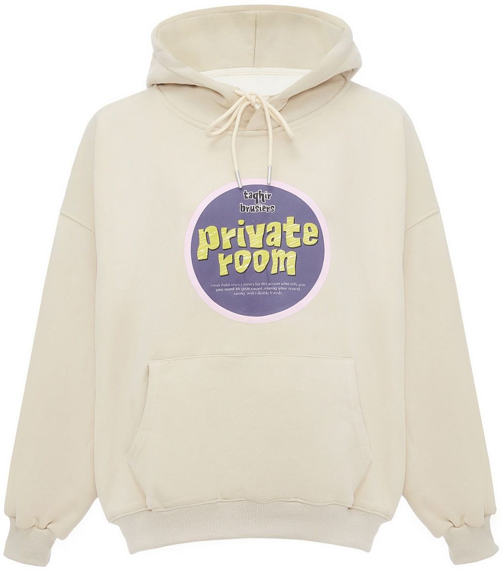 HOMEBASE Mikina  béžová / svetložltá / tmavofialová / biela