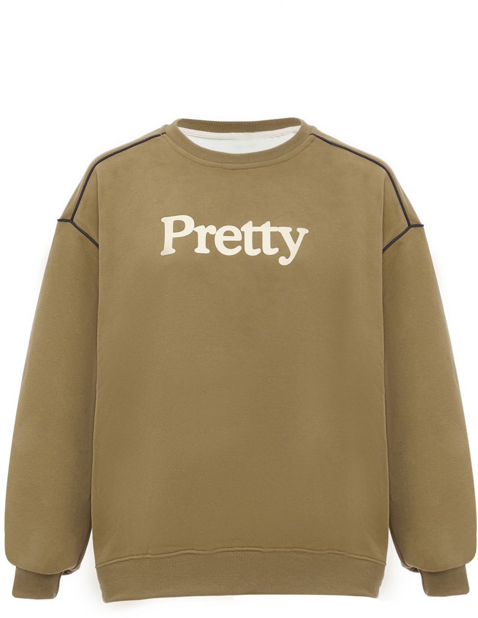 HOMEBASE Mikina  olivová / čierna / biela