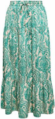 IZIA Sukňa  béžová / smaragdová / mätová