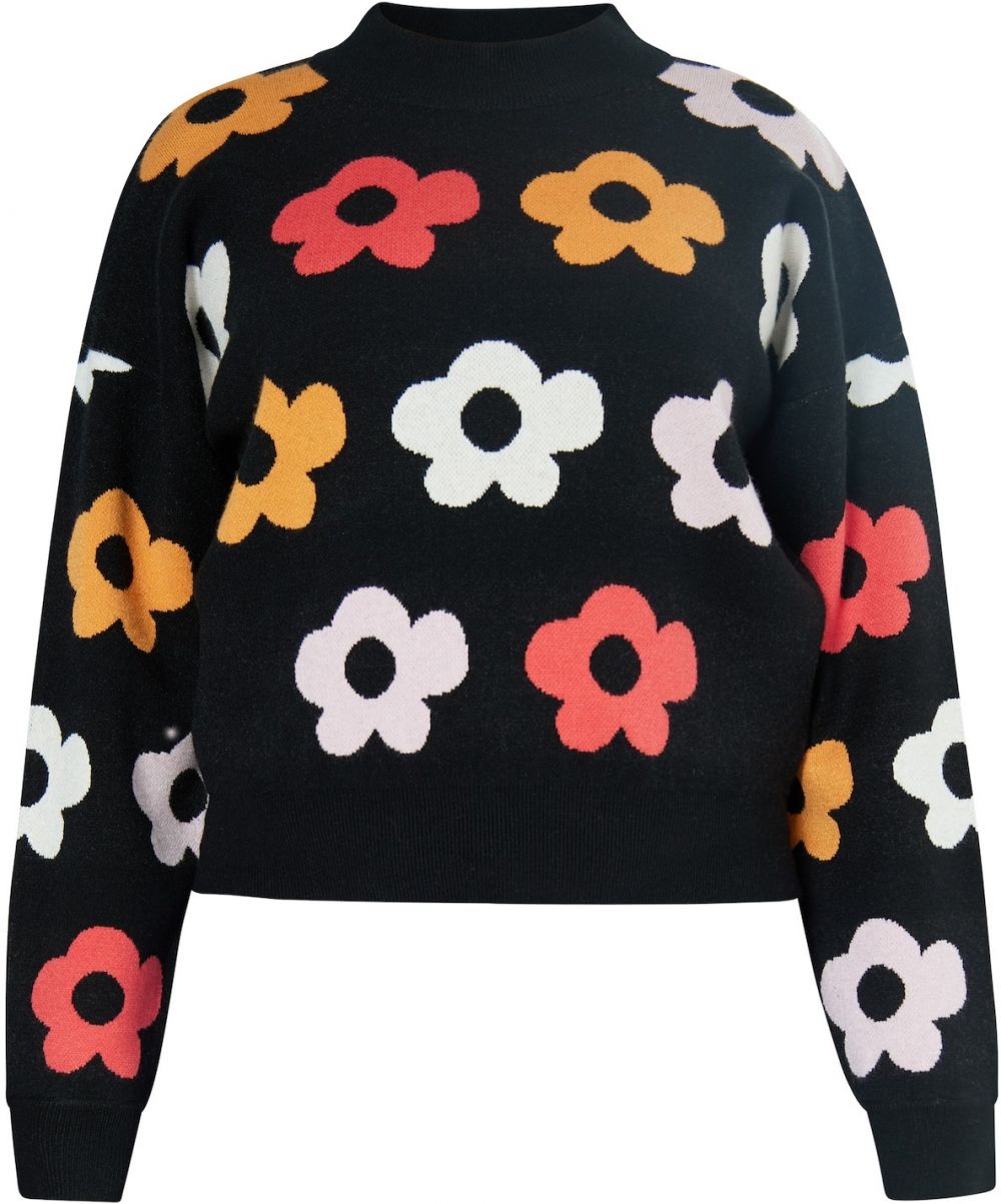 swirly Sveter  zmiešané farby / čierna