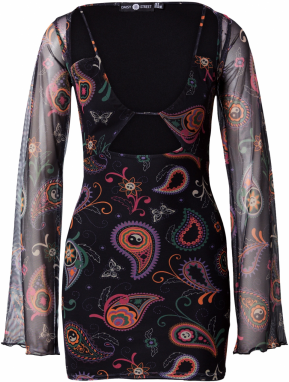 Daisy Street Šaty  zelená / svetlofialová / oranžová / čierna