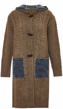 RISA Kardigán  tmavomodrá / hnedá