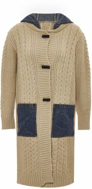 RISA Kardigán  béžová / tmavobéžová / čierna