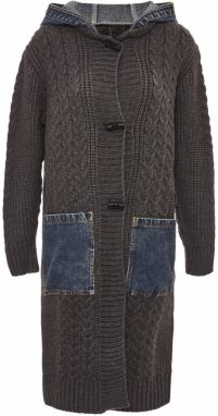 RISA Kardigán  modrá denim / tmavosivá