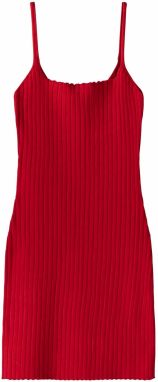 Bershka Pletené šaty  červená