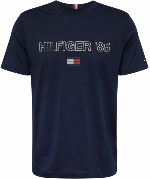 TOMMY HILFIGER Tričko  tmavomodrá / červená / biela