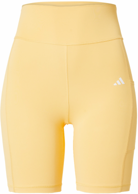 ADIDAS PERFORMANCE Športové nohavice 'Optime'  žltá / šedobiela