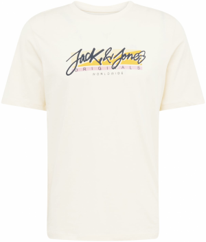 JACK & JONES Tričko 'TAMPA'  krémová / žltá / svetloružová / čierna