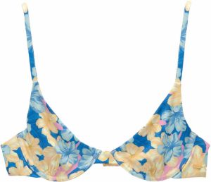 Pull&Bear Bikinový top  modrá / žltá / ružová