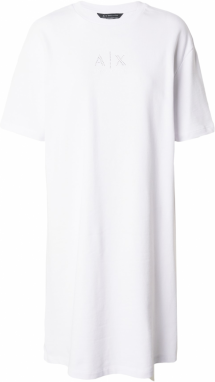 ARMANI EXCHANGE Šaty  priehľadná / biela