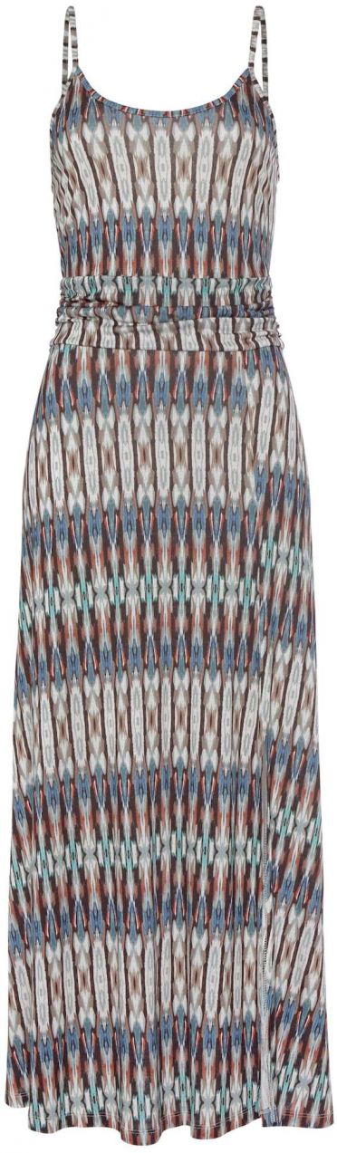 VIVANCE Šaty  tyrkysová / modrosivá / hnedá / sivá