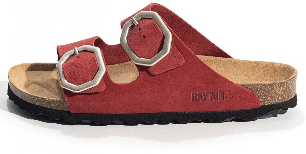 Bayton Šľapky 'Atlas'  burgundská / strieborná