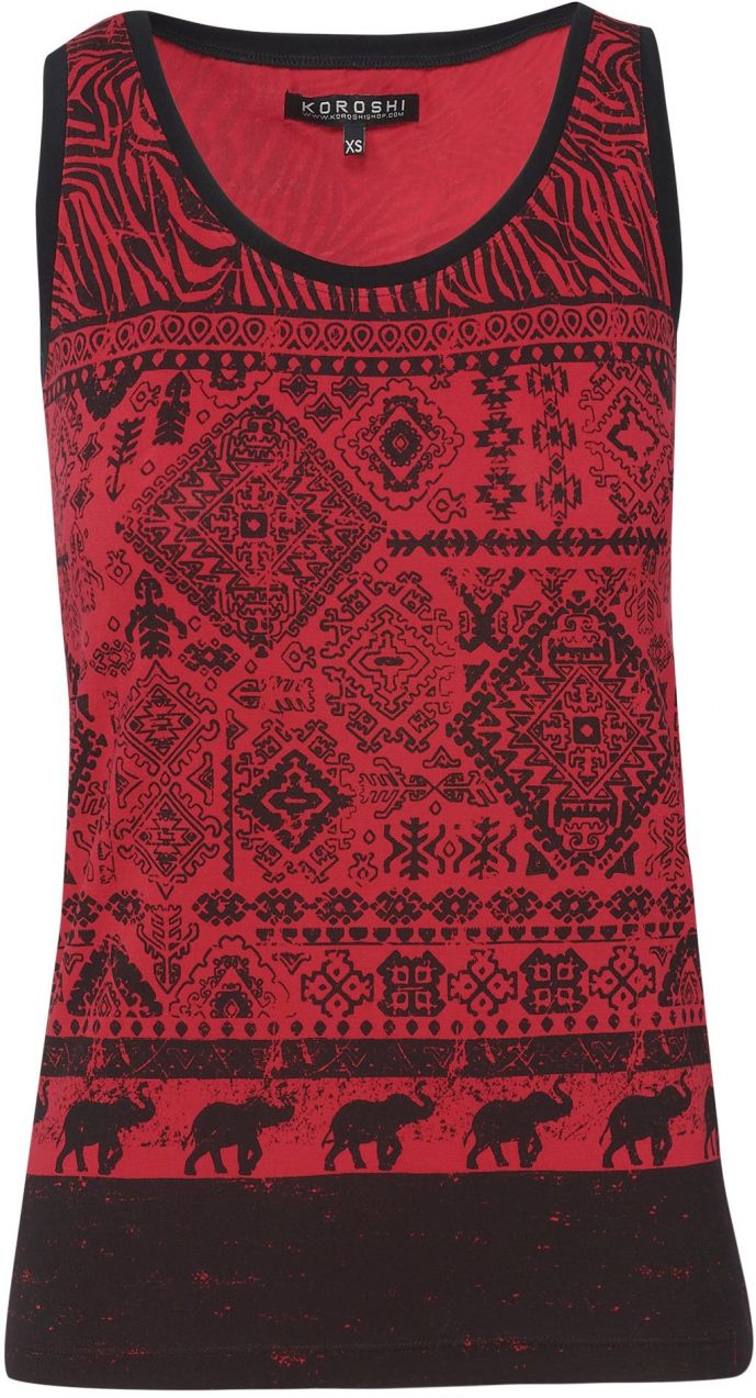 KOROSHI Top  červená / čierna