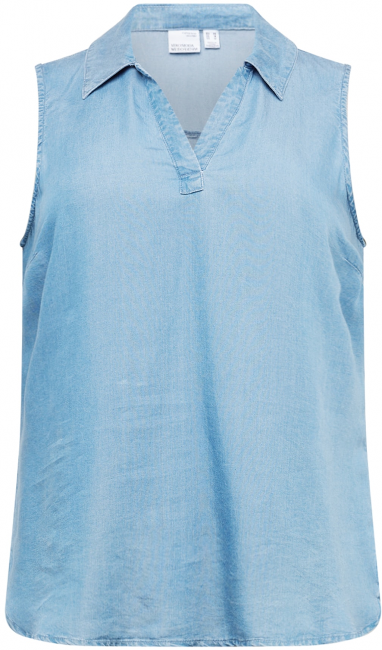 Vero Moda Curve Blúzka 'CHARPER'  modrá denim