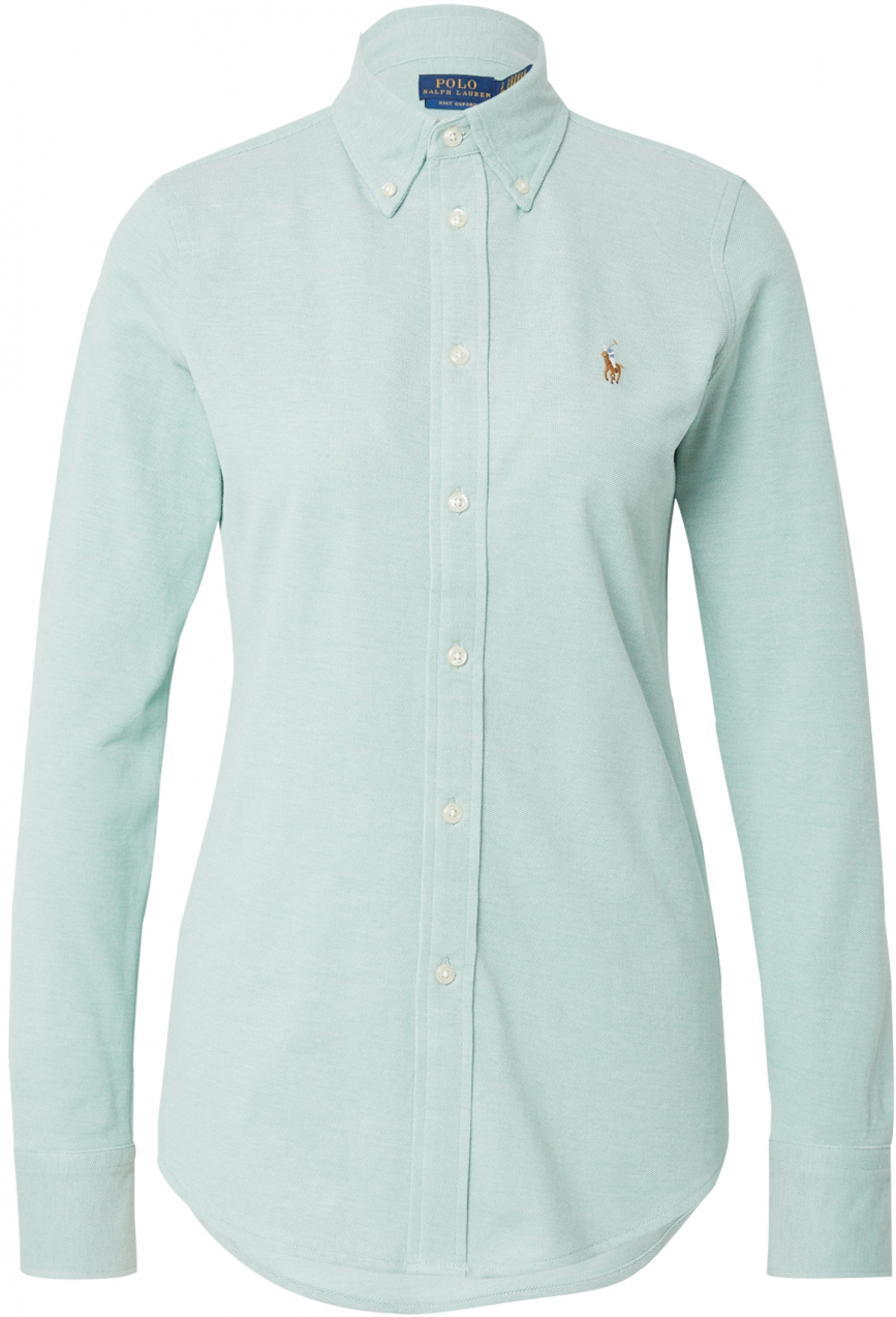 Polo Ralph Lauren Blúzka  hnedá / pastelovo zelená