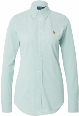 Polo Ralph Lauren Blúzka  hnedá / pastelovo zelená