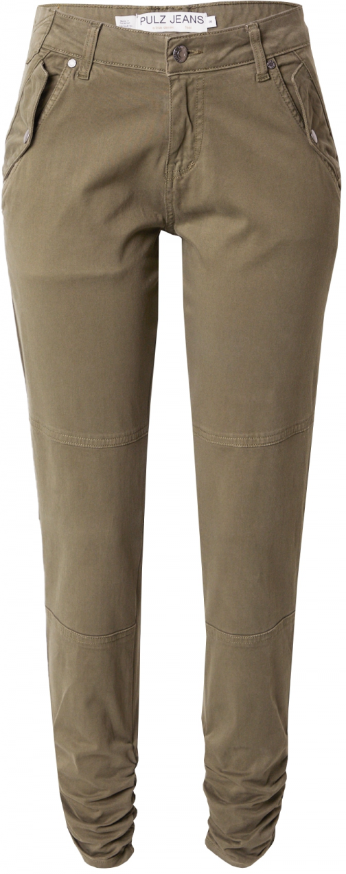 PULZ Jeans Nohavice 'FAYLINN'  hnedá