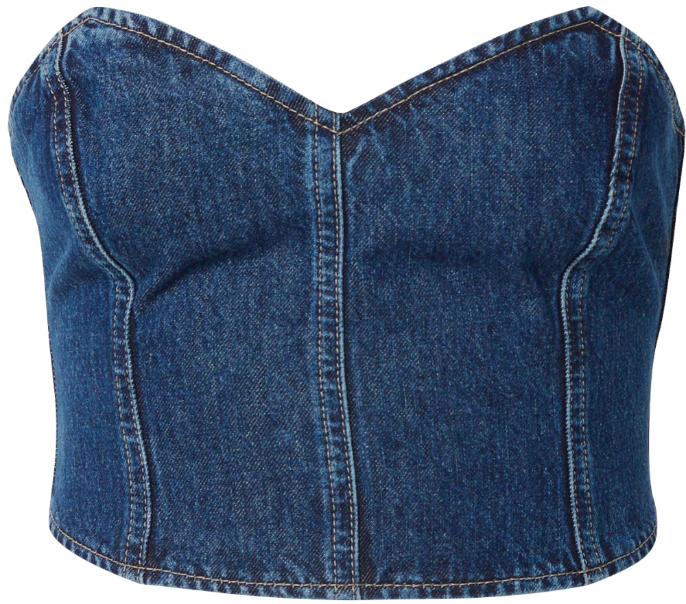 ABOUT YOU x Laura Giurcanu Top  modrá denim