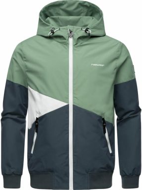 Ragwear Funkčná bunda 'Renad'  tmavosivá / zelená / biela