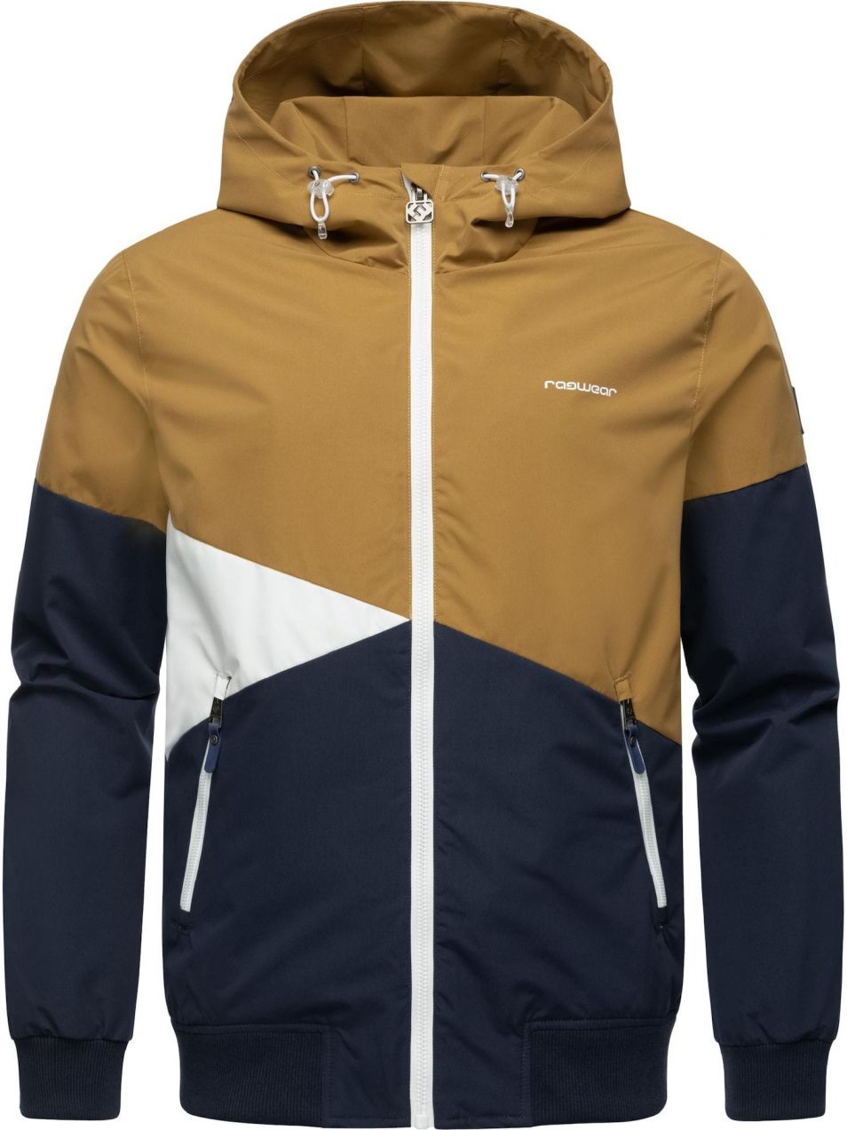 Ragwear Funkčná bunda 'Renad'  tmavomodrá / hnedá / biela