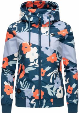 Ragwear Funkčná bunda 'Nuggie'  svetlomodrá / petrolejová / oranžová / biela