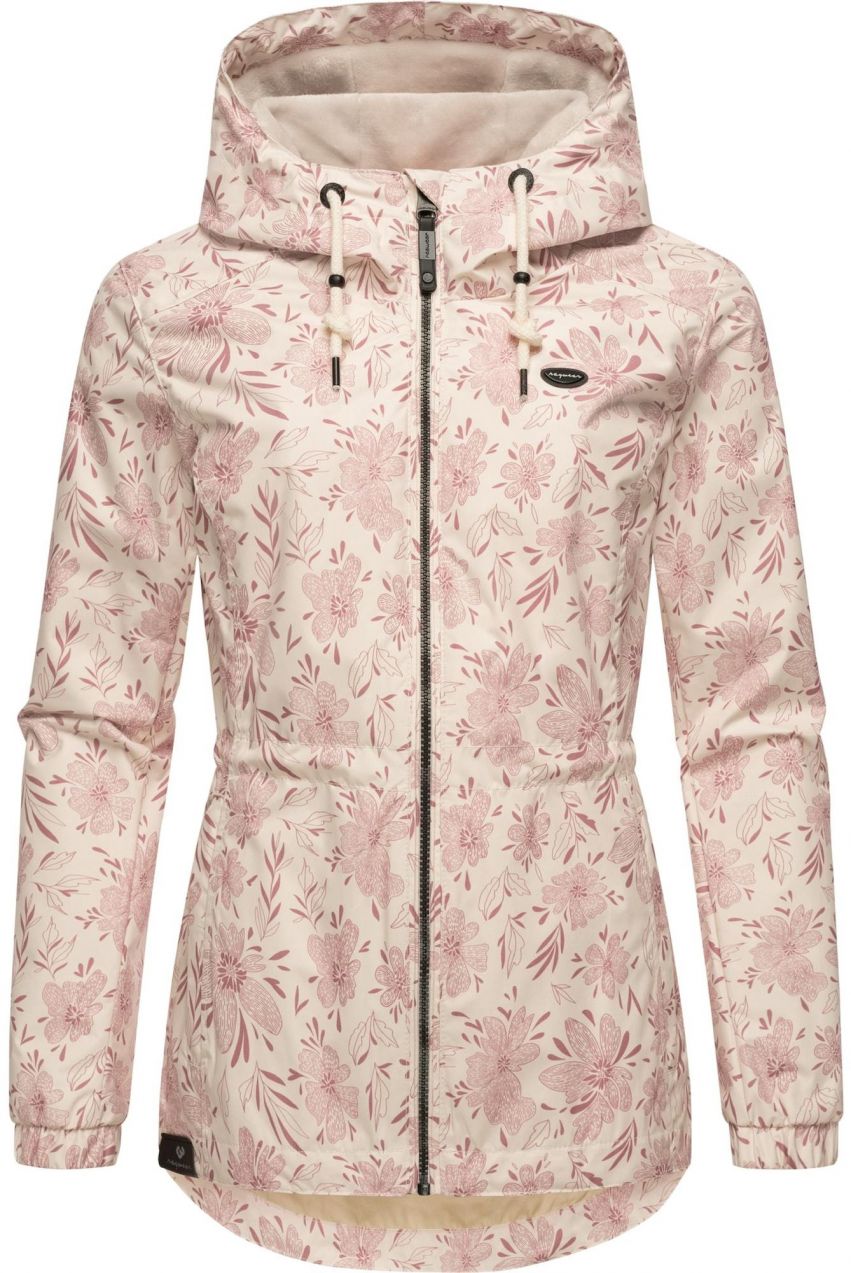 Ragwear Funkčná bunda 'Dankka Spring'  rosé / púdrová / čierna