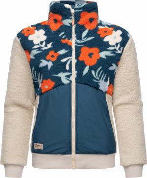 Ragwear Funkčná bunda 'Madaras'  svetlobéžová / petrolejová / oranžovo červená / biela