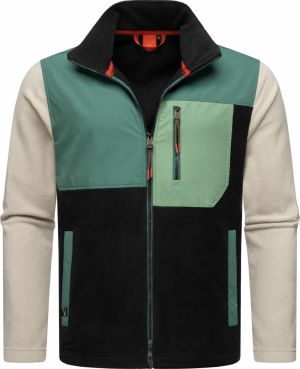 Ragwear Flisová bunda 'Flettcher'  béžová / zelená / čierna