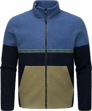 Ragwear Flisová bunda 'Lonndy'  modrá / námornícka modrá / zelená / čierna