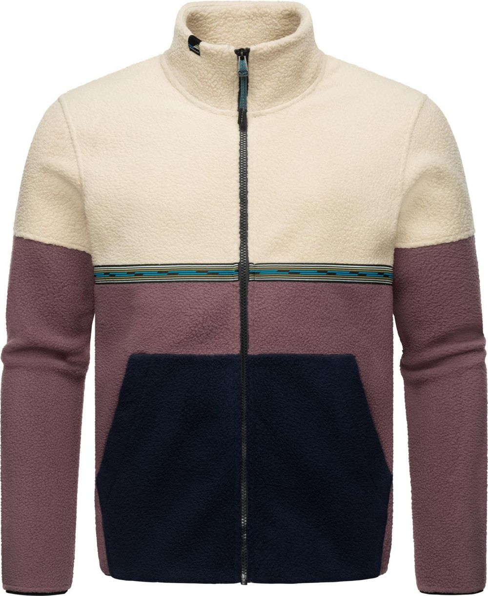 Ragwear Flisová bunda 'Lonndy'  béžová / svetlofialová / čierna