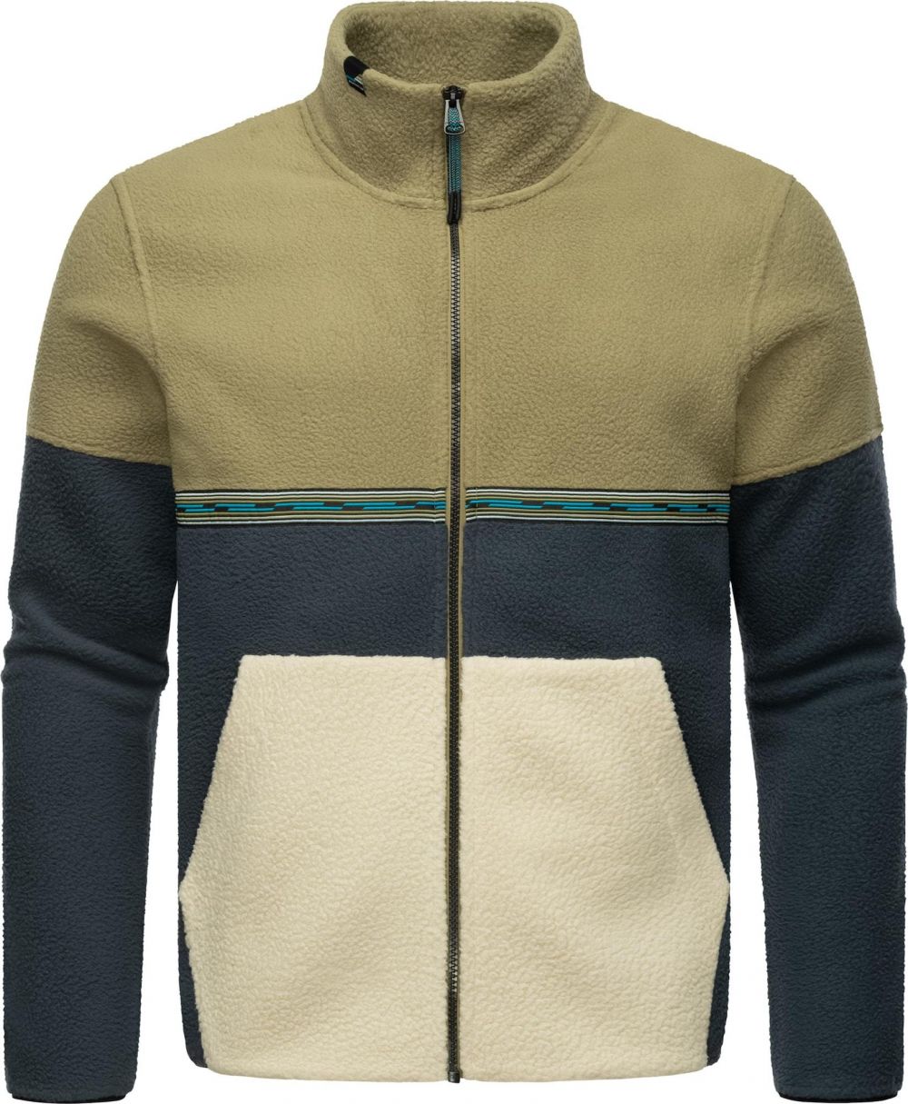 Ragwear Flisová bunda 'Lonndy'  námornícka modrá / olivová / trstinová / jedľová / pastelovo zelená