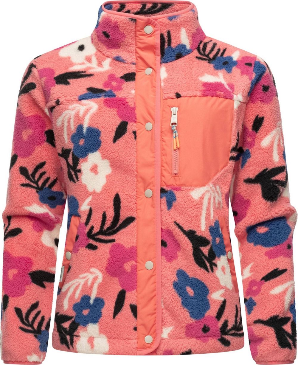 Ragwear Flisová bunda 'Appopis'  námornícka modrá / oranžová / koralová / čierna