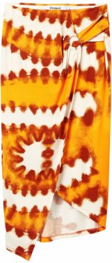 Desigual Sukňa  oranžová / bordová / biela