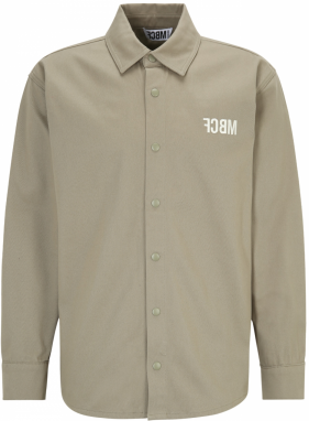 FCBM Košeľa 'Ben'  kaki / biela