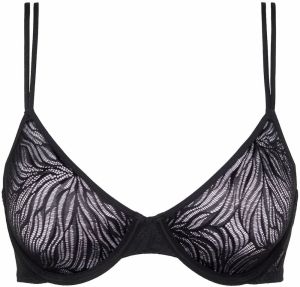 Calvin Klein Underwear Podprsenka 'Sheer Marquisette'  čierna / biela