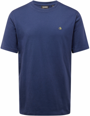 SCOTCH & SODA Tričko  námornícka modrá / pastelovo žltá