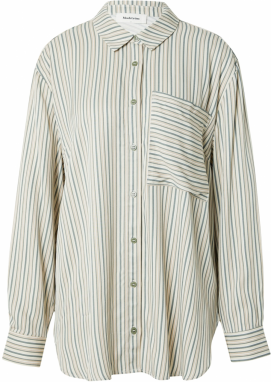 modström Blúzka 'Hissa'  béžová / nebielená / tmavozelená