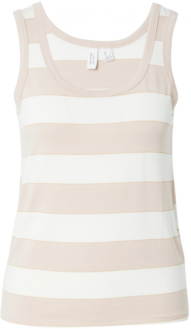 VERO MODA Top 'KAISA'  béžová / biela