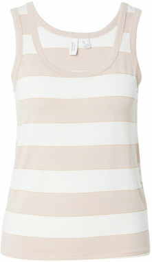 VERO MODA Top 'KAISA'  béžová / biela